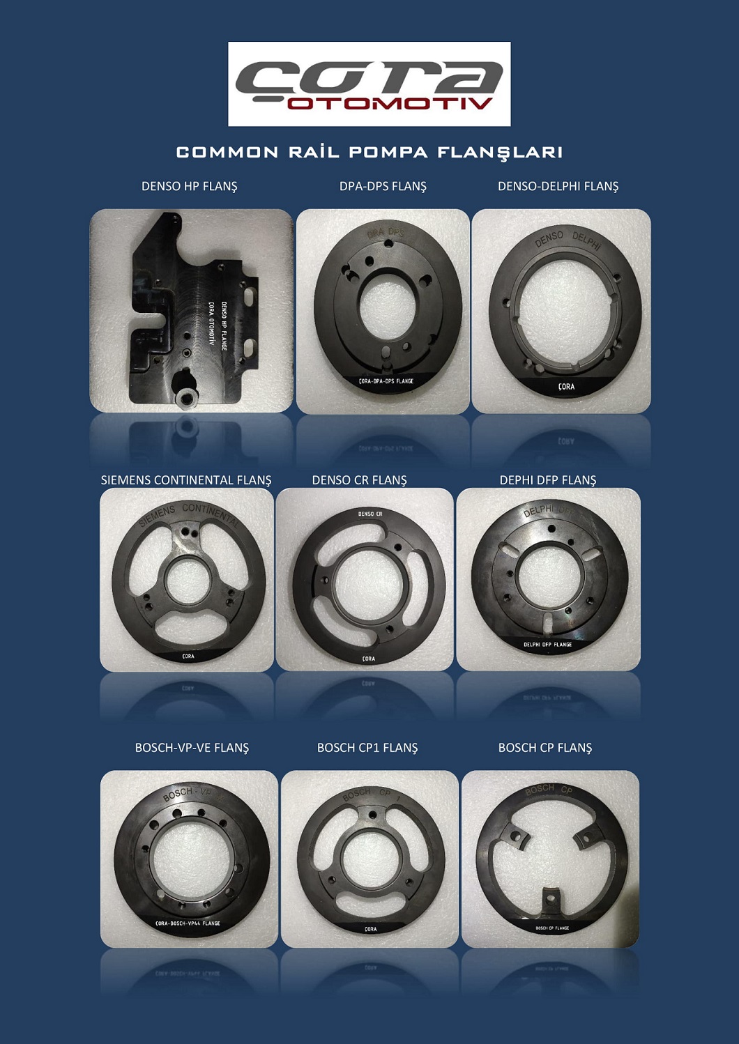 COMMON RAİL POMPA FLANŞLARI VE MENGENE BAĞLANTI TABLASI-2